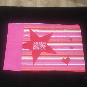 High School Musical Disney Vintage Pillow Case Pink & Blue 20" X 31"